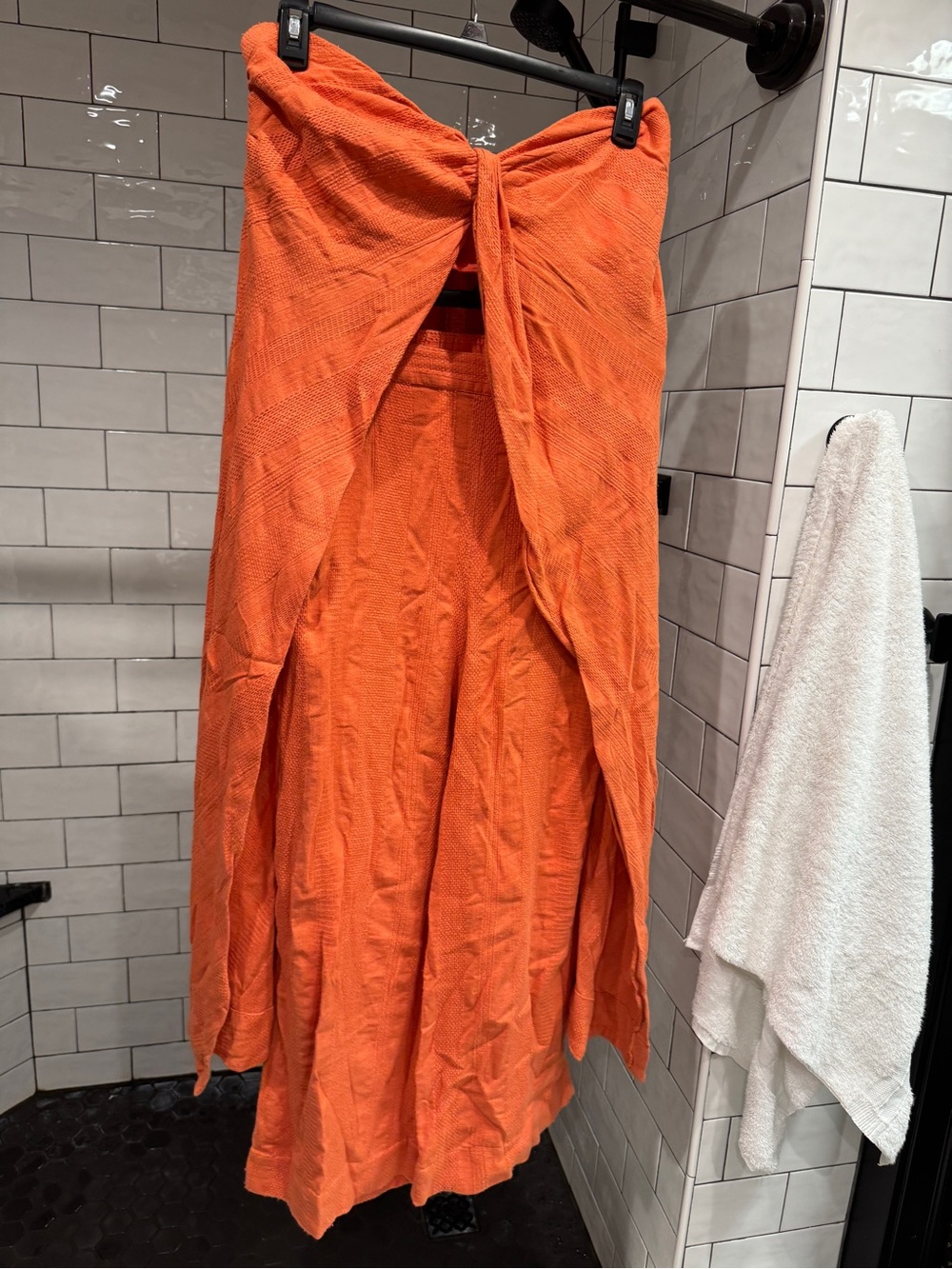 Free People 2 piece set. Maxi top with open front and matching pants.